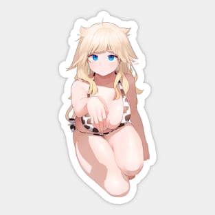 Cow Pattern Bikini Girl Sticker